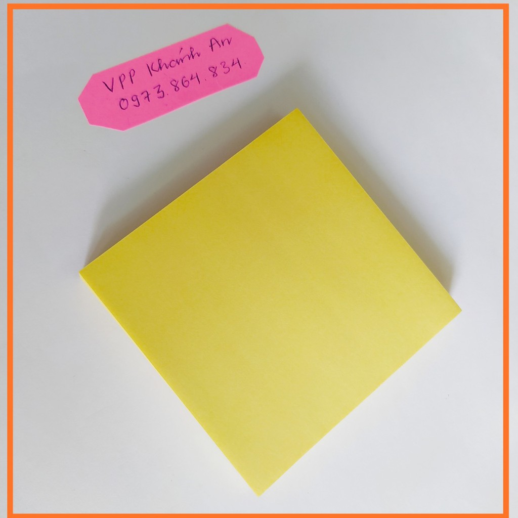 Giấy note, giấy ghi chú hình vuông màu vàng Double A 3x3(7,6x7,6cm)