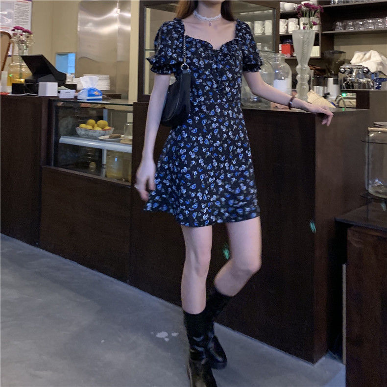 Đầm Hoa Chiết Eo Phong Cách Retro Pháp Cho Nữ | BigBuy360 - bigbuy360.vn