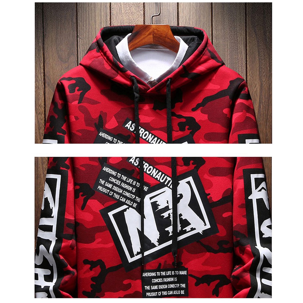 Áo hoodie họa tiết camo cho nam # 0823