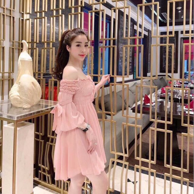 👗 ĐẦM VOAN NHÚNG TAY BÈO CÓ QUẦN TRONG