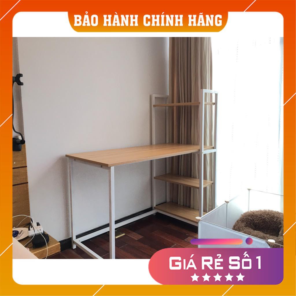 [ hàng độc ] Bàn làm việc liền kệ sách 🍒 đa năng 2 trong 1 🍒 bên ngoài phủ Melamine - chân sắt chắc chắn