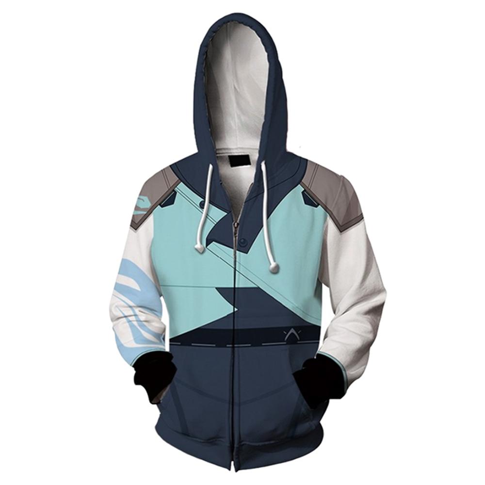 Valorant Viper Cosplay 3D Print Hoodie Adult Zipper Zip Up Jacket Sweatshirt Pullover Coat Valorant Raze Hoodie