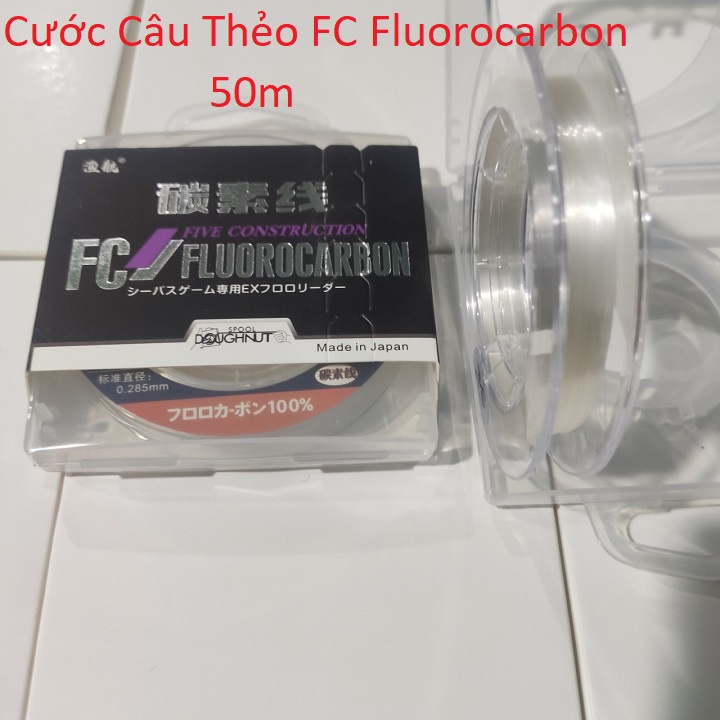 Dây Cước Câu Thẻo FC Fluorocarbon 50m Hàng Xịn Janpan Tàng Hình