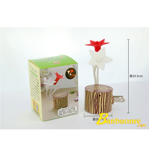 Đèn ngủ cảm ứng Hoa Ly, đèn ngủ để bàn, đèn ngủ cắm tường, quà tặng đèn ngủ, đèn ngủ cảm ứng ánh sáng
