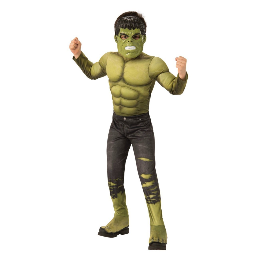 Hóa Trang Siêu Anh Hùng Người Khổng Lồ Xanh Hulk Cao Cấp Cho Bé Kèm Mặt Nạ