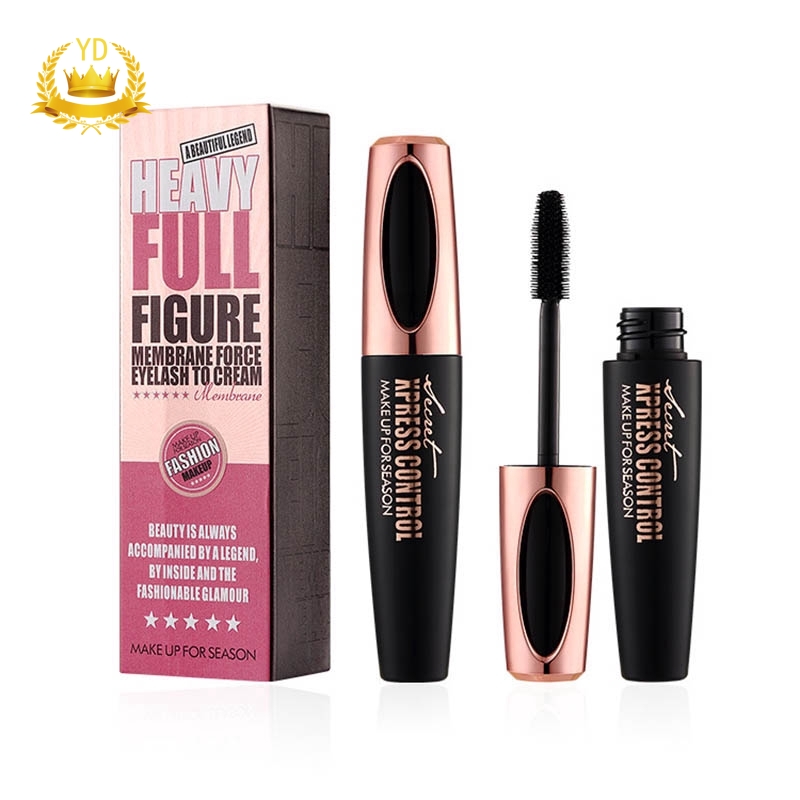 Mascara sợi tơ 4D chuốt mi cong dài không thấm nước đầu cọ bằng silicon