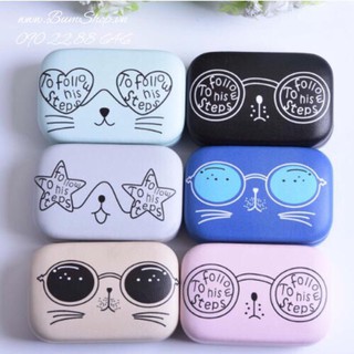 Khay đựng lens hộp da cứng siêu xinh