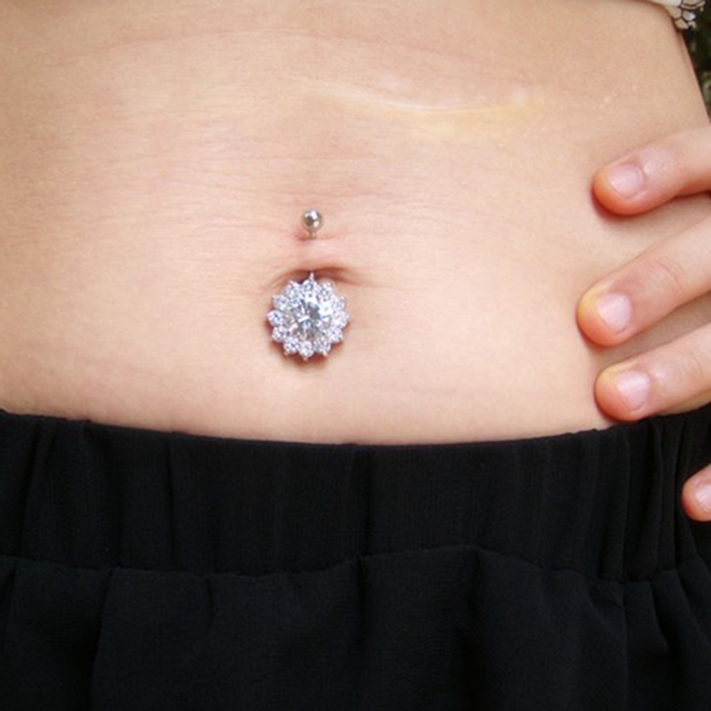 Khuyên Rốn Đính Đá Nhân Tạo Thời Trang Cho Nữ