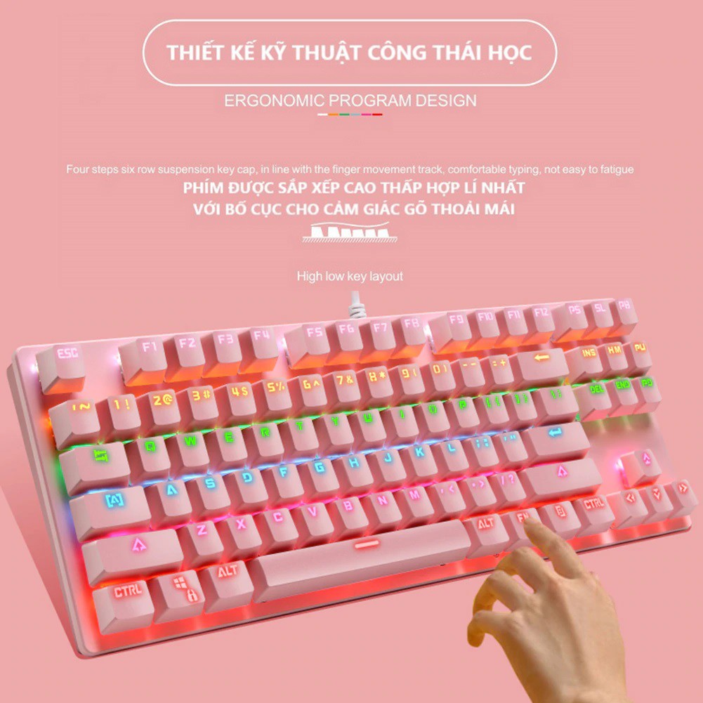 Bàn Phím Cơ Máy Tính Crack K550 Led đổi mầu 10 Chế Độ Khác Nhau,Blue Switch Chơi Game Dùng Văn Phòng Cực Đã. | BigBuy360 - bigbuy360.vn
