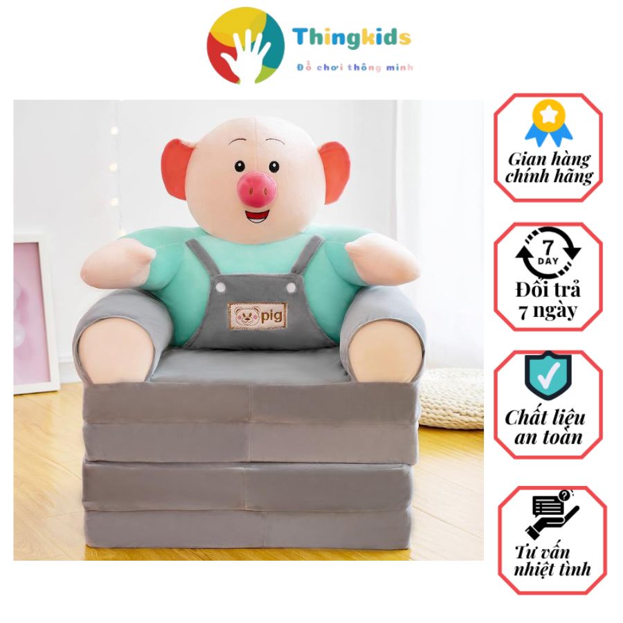 Ghế lười bông hình thú đáng yêu cho bé được chọn mầu- Thingkids