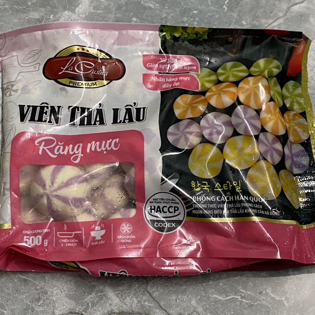Bánh bao răng mực tím Lacusina gói 500g ( chỉ nhận giao hàng khu vực hcm )