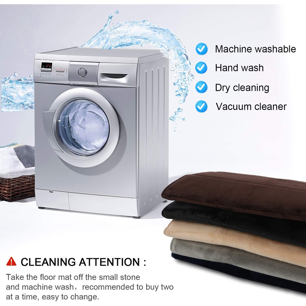 Thảm Lót Nhà Tắm Mềm Mại Siêu Thấm Hút Chống Trượt Dễ Giặt Máy Tiện Dụng