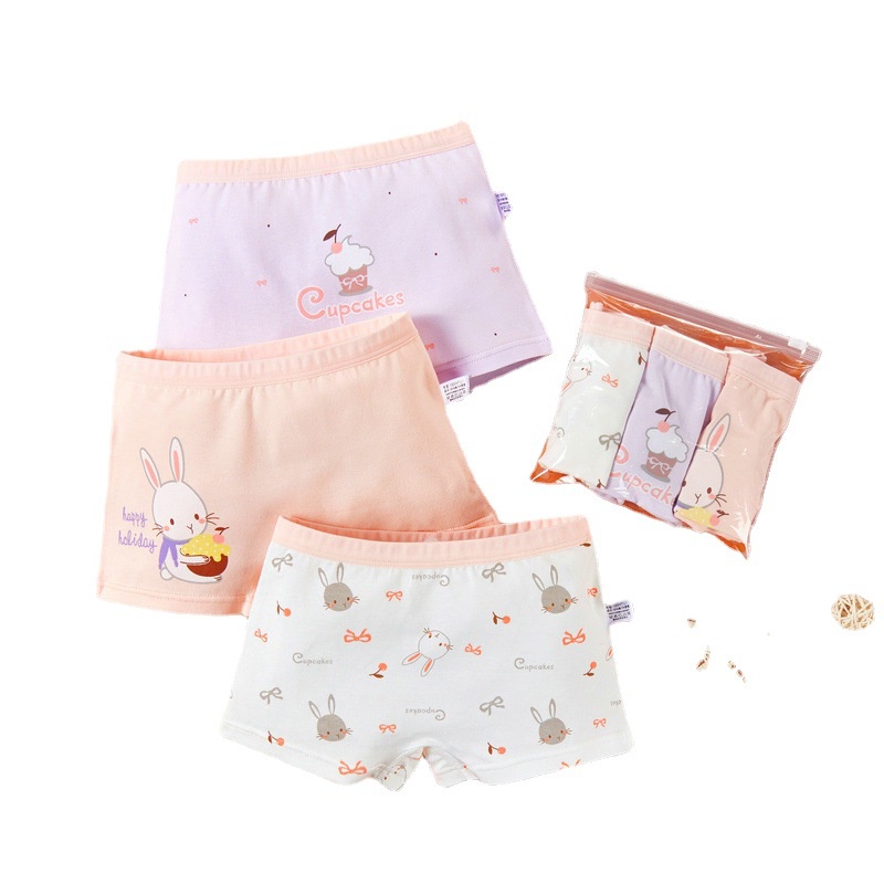 Set 5 Quần chip đùi cho bé gái chất liệu cotton mềm mịn kháng khuẩn, Quần lót đùi cho trẻ em 8-30kg