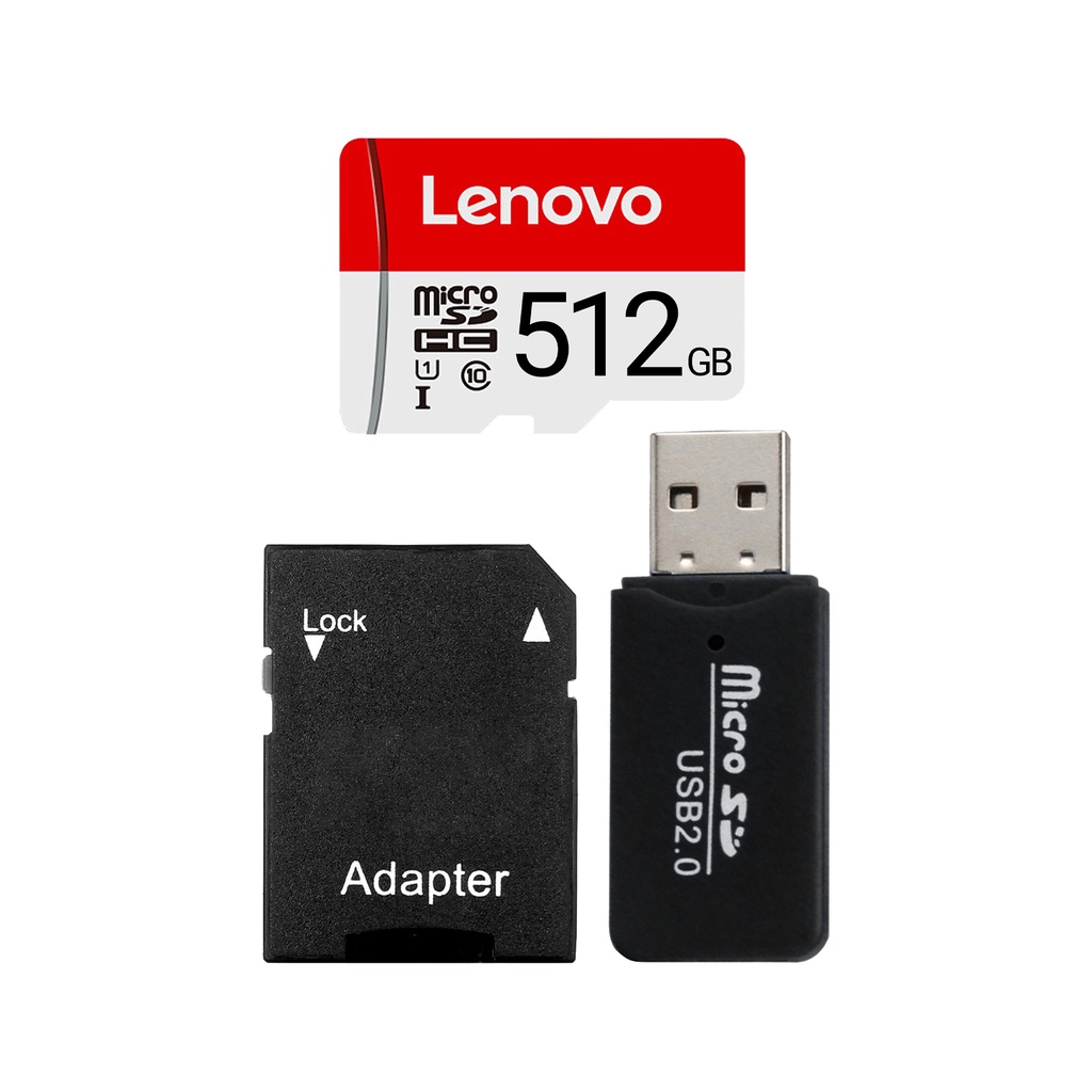 Cá Tuyết| Thẻ Nhớ Lenovo 512GB 1TB Tốc Độ Cao Chống Nước Chống Nam Châm Cho MP3/MP4