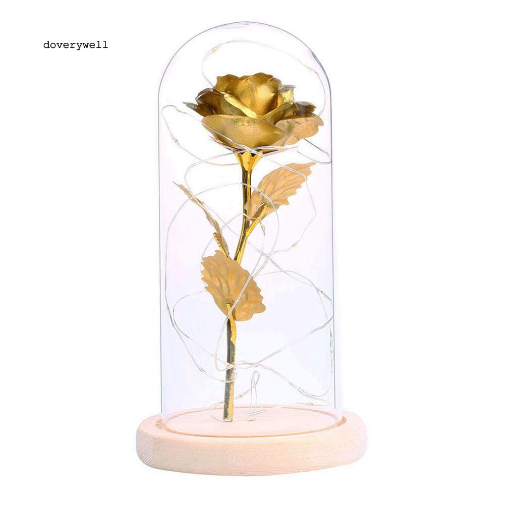 Đèn LED hoa hồng thủy tinh dùng trong trang trí