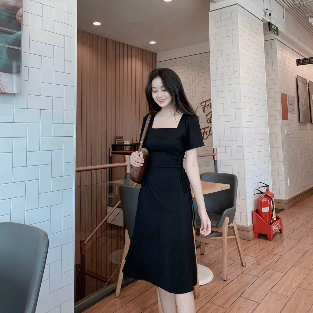 Váy Nữ Đầm Chữ A (BÁN LỖ XẢ MẪU) <60kg Đen Trắng Chiết Eo Theo Số Đo | BigBuy360 - bigbuy360.vn