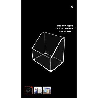 Combo 7 kệ mỹ phẩm bằng mica trong suốt size nhỏ