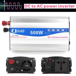 Bộ chuyển đổi nguồn điện 500W từ 12V DC sang 220V AC cho xe hơi