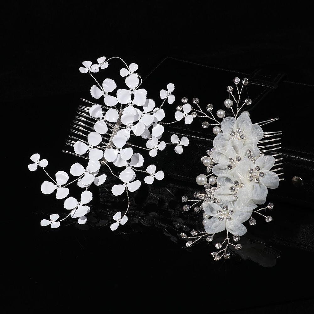 EUCA Lược Cài Tóc Handmade Đính Pha Lê Cho Cô Dâu