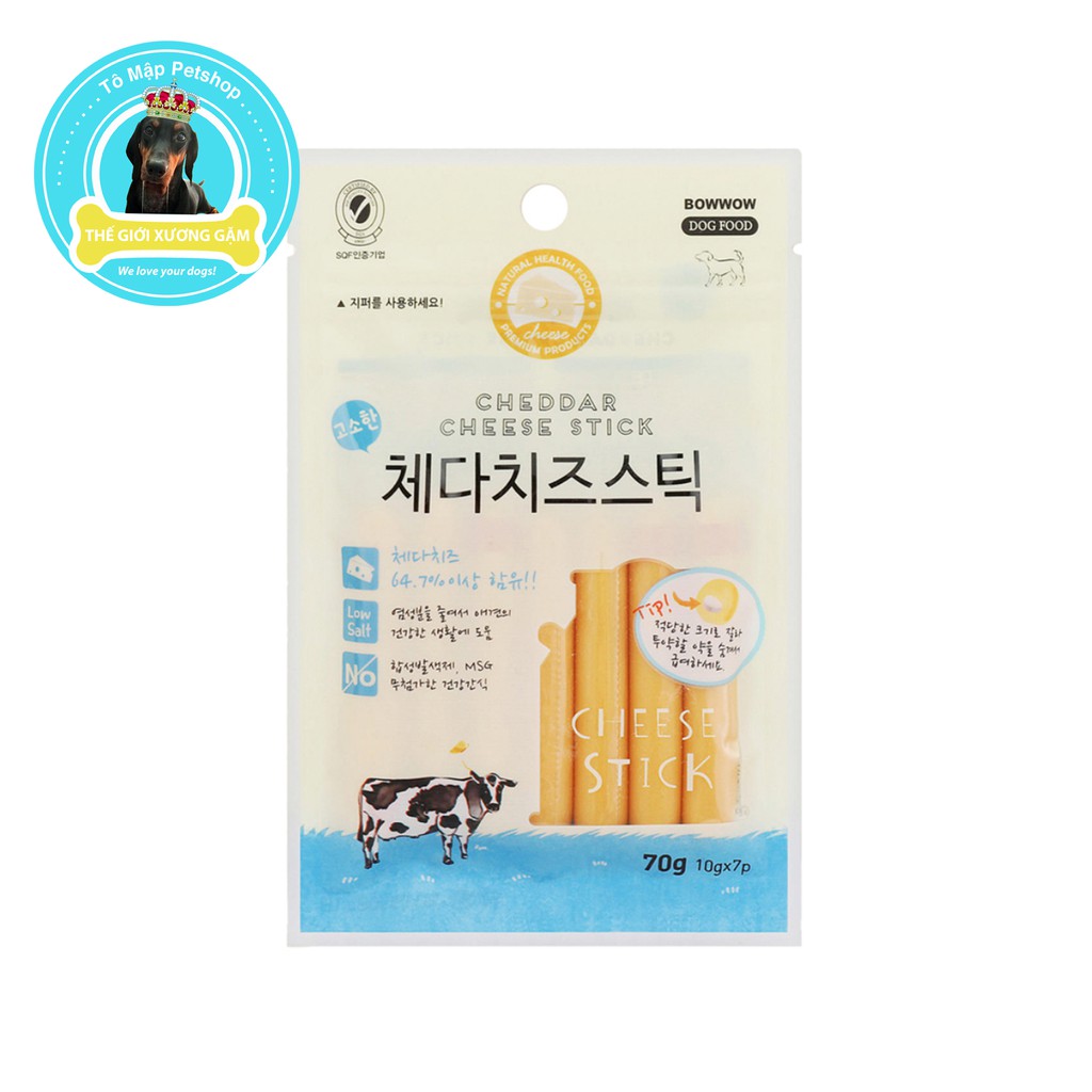 XÚC XÍCH PHÔ MAI CHEDDAR BOWWOW CHO CHÓ