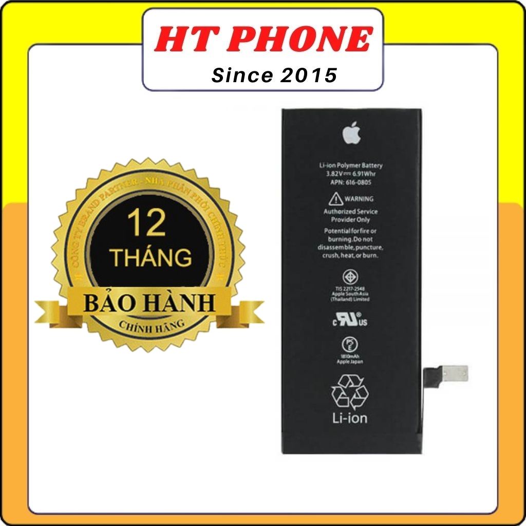 Pin iphone, pin zin eu chính hãng bảo hành 12 tháng 1 đổi 1 - HT PHONE