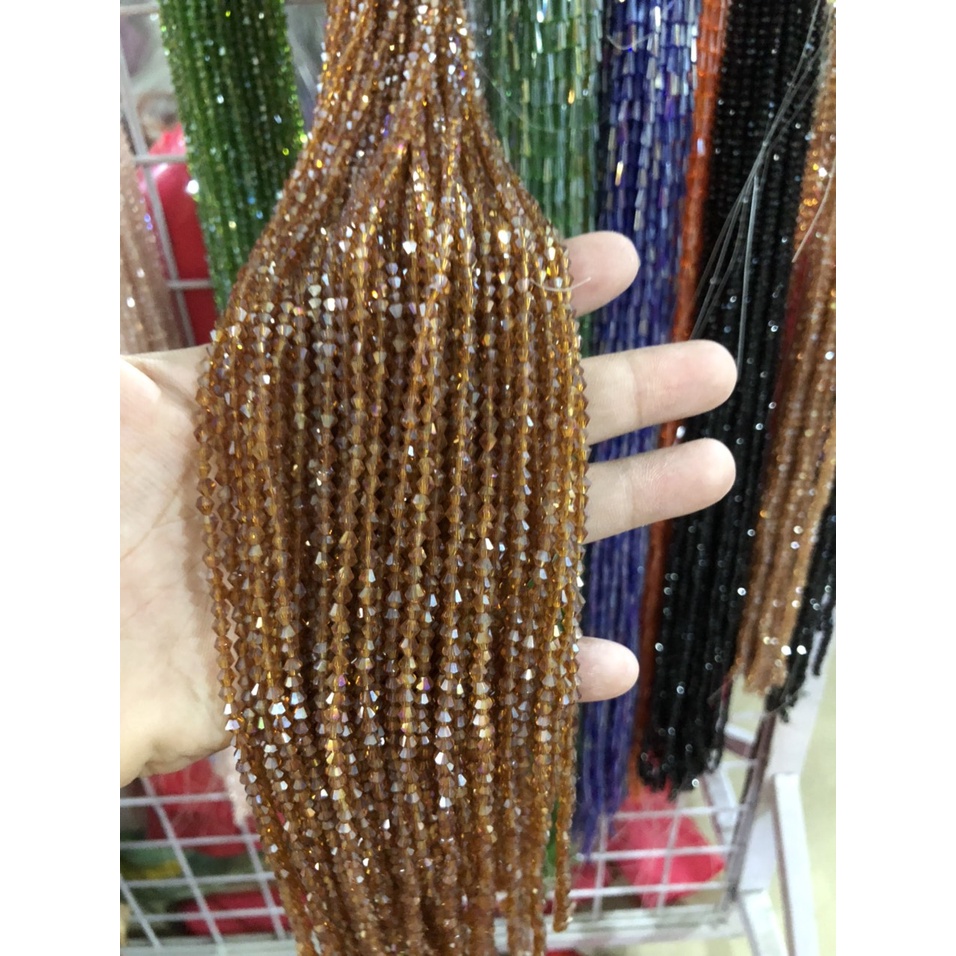 [Ảnh thật] [Có sẵn] 10 dây pha lê đá cao cấp loại 3mm