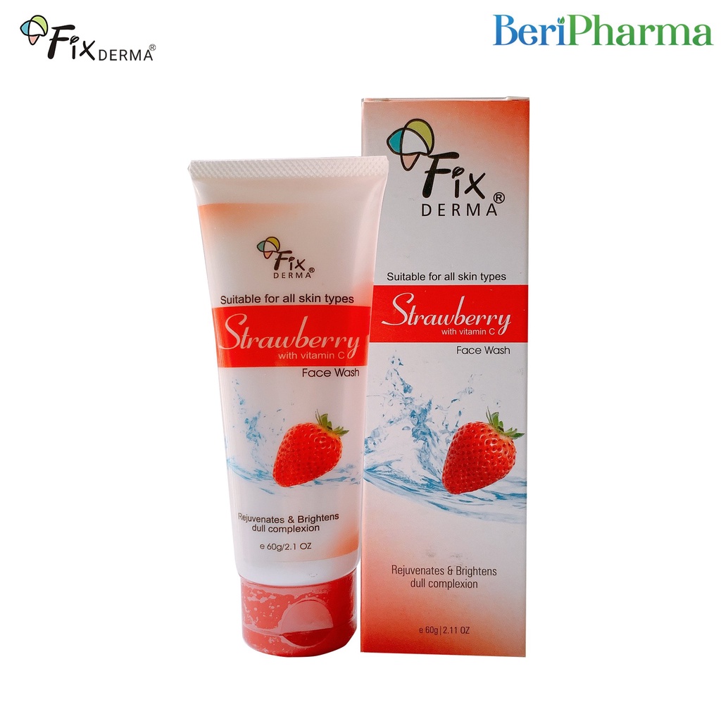 Fixderma Sữa Rửa Mặt Trẻ Hóa Da Strawberry Face Wash 60g