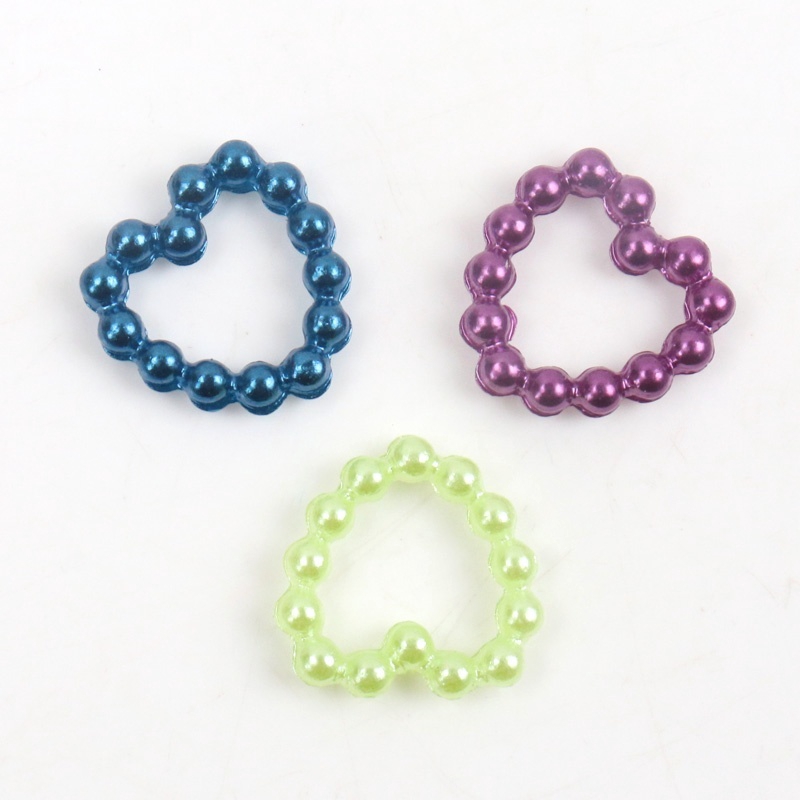 Set 50g phụ kiện ngọc trai giả mặt ưng dẹt 11mm trang trí ốp điện thoại