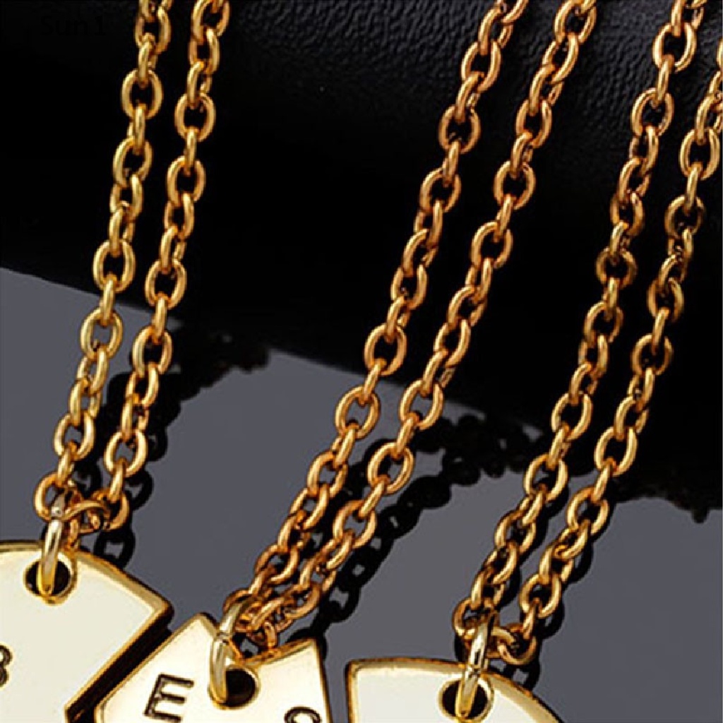 Set 3 Dây Chuyền Mặt Trái Tim Vỡ Khắc Chữ Best Friend Forever