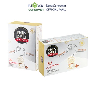 [Combo 2 hộp] Cà Phê Hòa Tan PhinDeli 3in1 Signature (15g x 10 gói x 2 hộp)