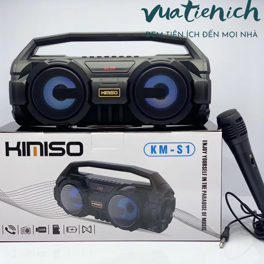 Loa Bluetooth Karaoke Kimiso S1/S2/BKK B98/QS 3607/QS 4605/CL 97/SKD 106 - Loa Không Dây Tặng Kèm Mic Hát Có Dây