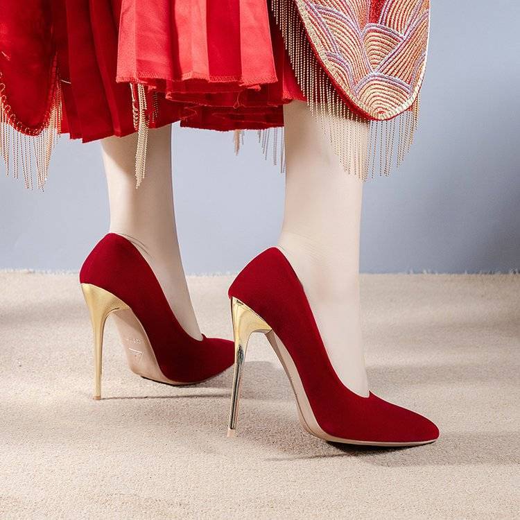 Giày Cao Gót Cô Dâu plus size 35-45 41 42 12cm 43 44