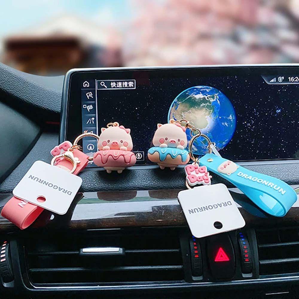 Móc Khóa Hình Bánh Donut / Heo Hoạt Hình Đáng Yêu