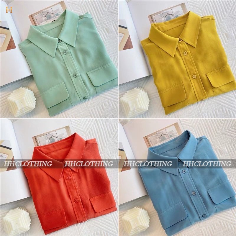 Áo sơ mi cổ đức 2 túi HH Clothing
