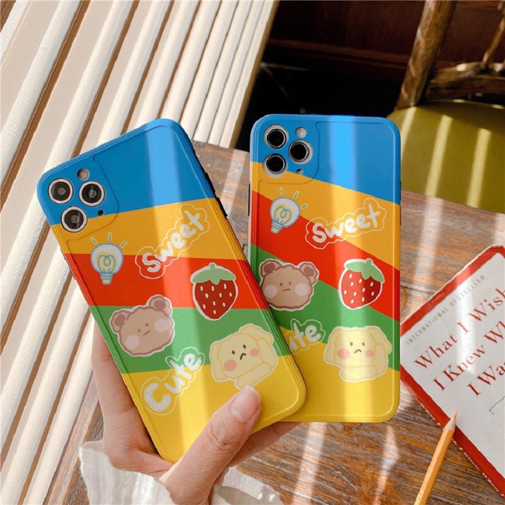 Ốp Lưng Iphone Cao Cấp Full Viền Gấu Sweet Cute Dành Cho Tất Cả Dòng Iphone từ 6 đến 11promax | BigBuy360 - bigbuy360.vn