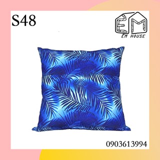 Vỏ gối Êm House tựa lưng sofa 40x40 các màu sọc và hoa