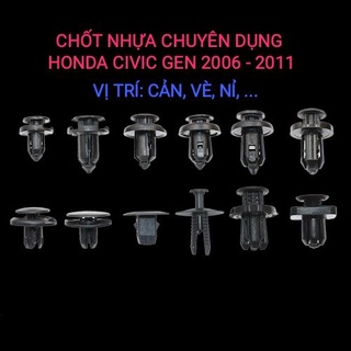Chốt nhựa chuyên dụng cho honda civic gen 8 , honda civic gen 8, honda civic 2006 - 2011