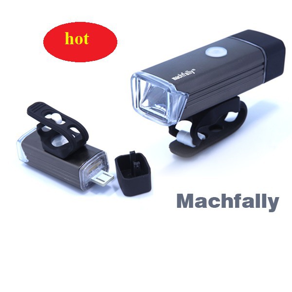 Đèn xe đạp machfally sạc USB siêu sáng, đèn pha led xe đạp thể thao pin sạc