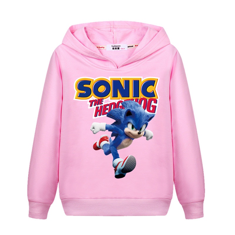Áo KhoáC Hoodie In HìNh Sonic 2 Cho Bé