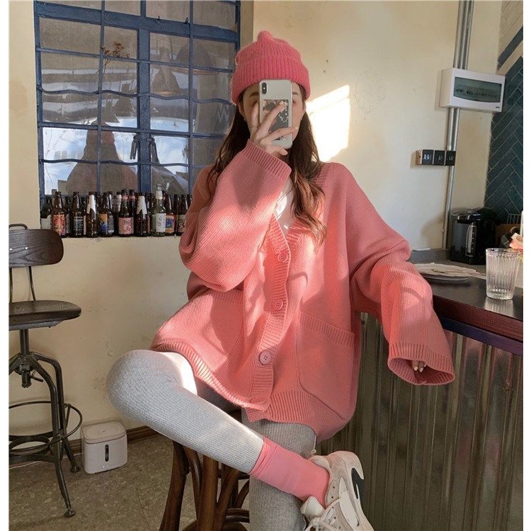 Áo Len Tay Dài Phong Cách Hàn Quốc Xinh Xắn Cho Nữ