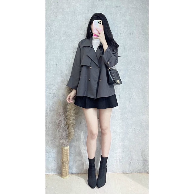 Áo khoác vest 4 cúc form rộng Pumi