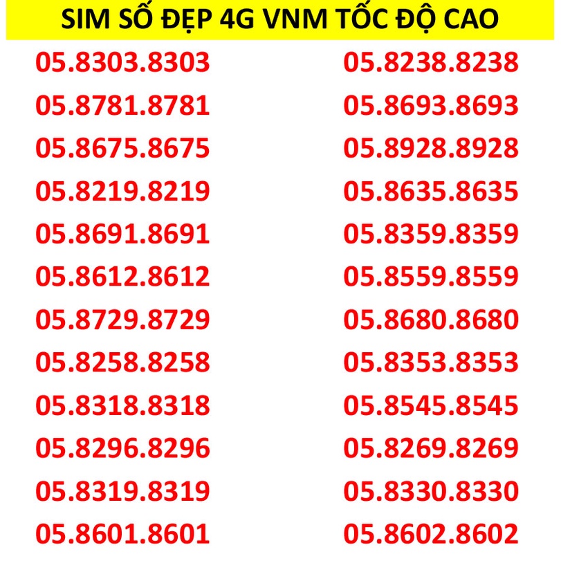 Sim Taxi Số Cặp Dễ Nhớ Giá Rẻ - Sim 4G Vietnamobile Tốc Độ Cao - 6Gb ngày thumbnail