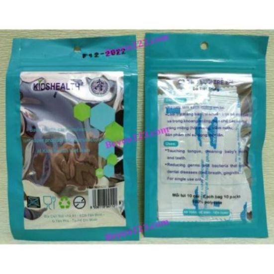Hộp gạc vải rơ lưỡi Kidshealth 250 cái