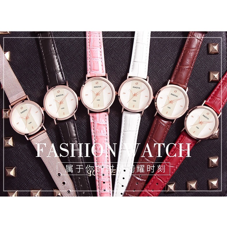Đồng hồ đeo tay XIAOYA 1280 dây bằng da cho nữ | WebRaoVat - webraovat.net.vn