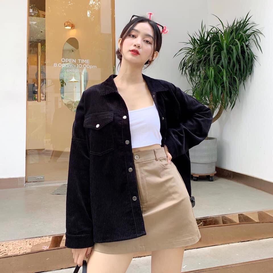 Set vest 3 món : Áo khoác + 2 dây quai bún + chân váy [ video cận chất ] | BigBuy360 - bigbuy360.vn