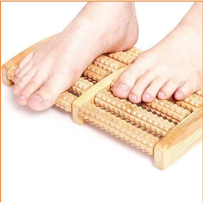 Bàn lăn chân bằng gỗ 6 hàng - bàn lăn 5 hàng massage chân và giúp lưu thông kinh mạch khí huyết