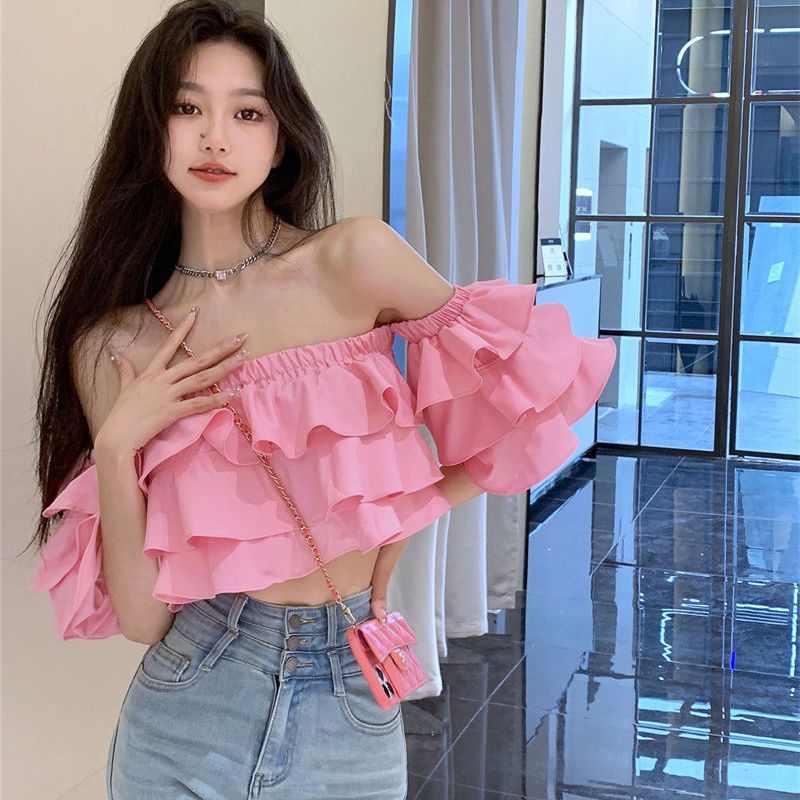 Áo Sơ Mi Tay Ngắn Trễ Vai Thiết Kế Mới Thời Trang Mùa Hè Dành Cho Nữ