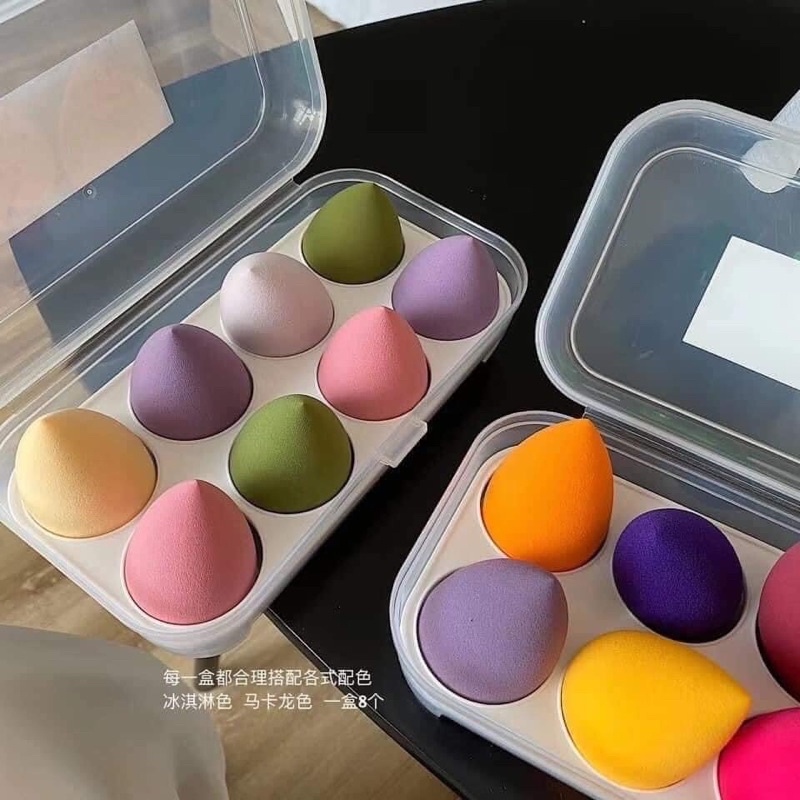 Mút Trang Điểm Hình Quả Trứng Phong Cách Hàn Quốc Dùng Được Cả Khi Khô Và Ướt