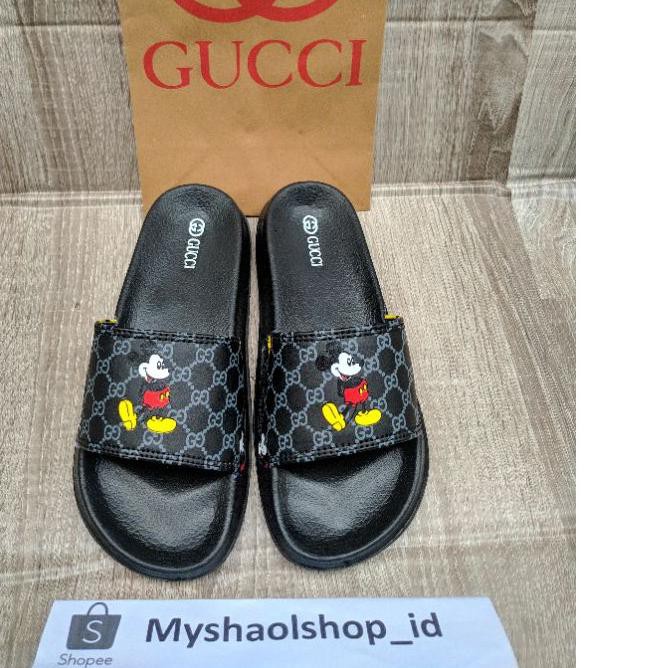 Dép Xỏ Ngón Hình Chuột Mickey Gucci 5.5 X Size 36-43 Thời Trang Cho Nam Nữ