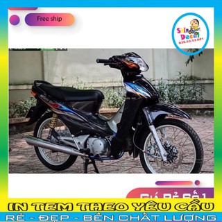 Tem xe Wave a 2016 chất liệu Crom